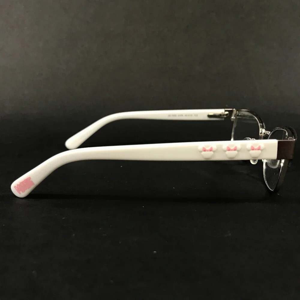 Disney Girls Eyeglasses Frames Kids 3E 1009 3176 White Pink Rose Gold 46-15-125